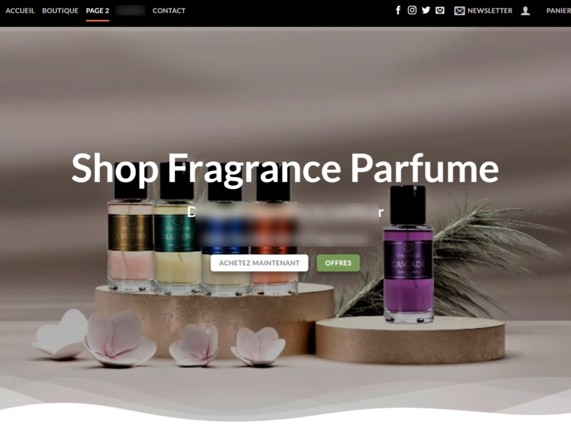 Site internet + 30 Parfums