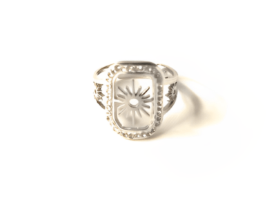 Bague Argentée Soleil