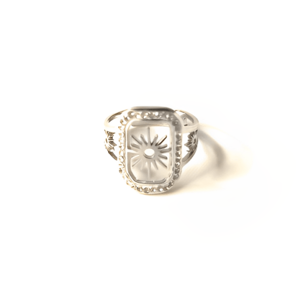 Bague Argentée Soleil