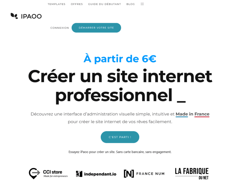 iPaoo | Solution de création de site Made in France