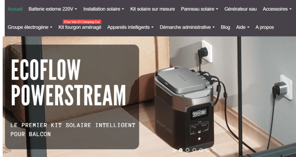 alt= page du site-Batterie-externe-220V-Panneau-solaire-Kit-solaire-Boutique-et-Fournisseur-en-France-1